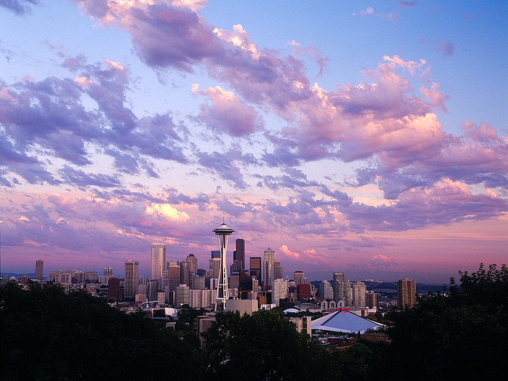 Downtown Seattle at Sunset, Washington